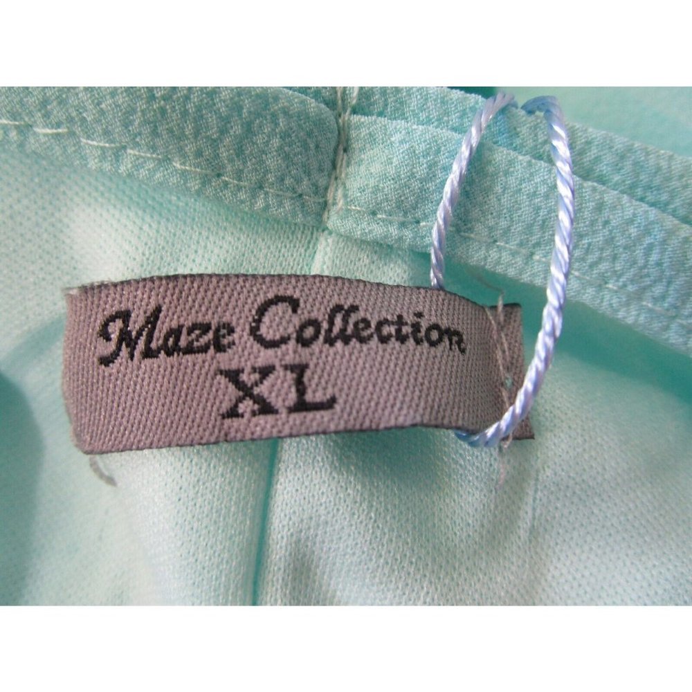 Maze Collection Mint Green XL Dress Side Tail  Partially Lined Poly Crepe NWT - Picture 11 of 12